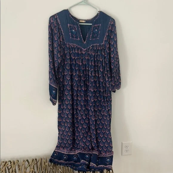 Matta Bohemian Blue and Pink Dress - Picture 1 of 3